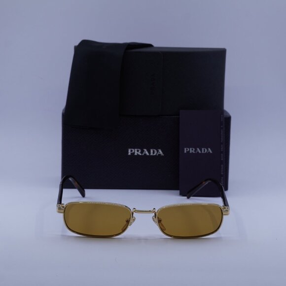 Prada PRB54S 5AK50P Rectangle Sunglasses – Gold\\Dark Honey main image 6